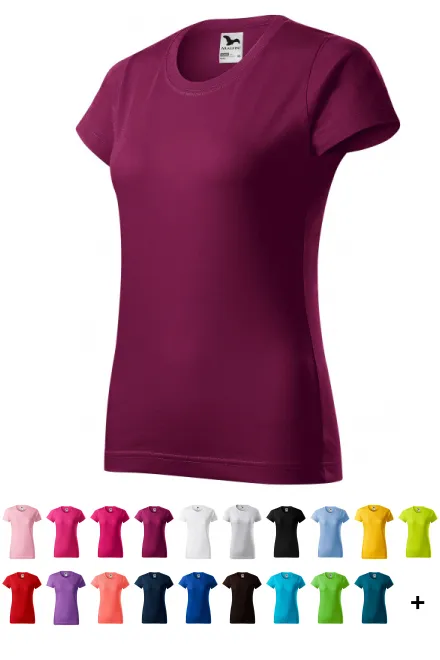 Damen einfaches T-Shirt, fuchsie