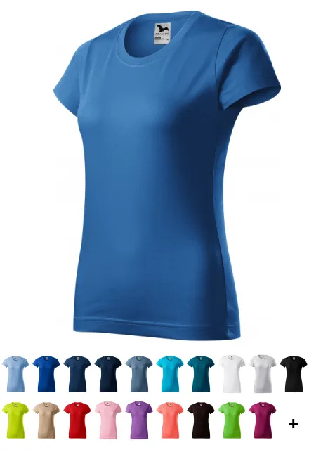 Damen einfaches T-Shirt, hellblau