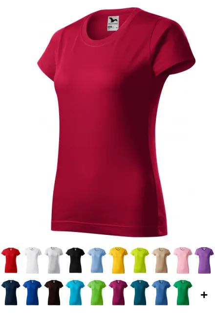 Damen einfaches T-Shirt, marlboro rot