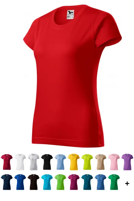 Damen einfaches T-Shirt, rot