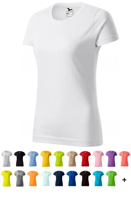 Damen einfaches T-Shirt, weiß