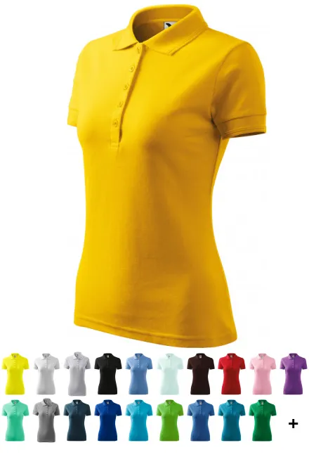 Damen elegantes Poloshirt, gelb