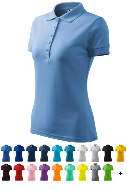 Damen elegantes Poloshirt, Himmelblau