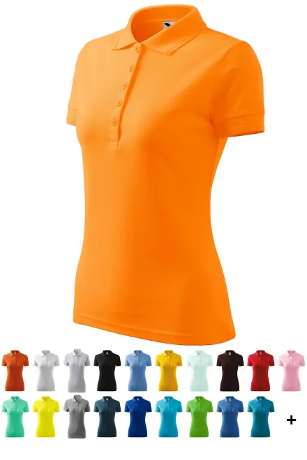 Damen elegantes Poloshirt, Mandarine