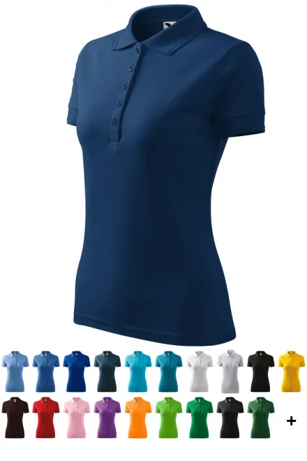 Damen elegantes Poloshirt, Mitternachtsblau