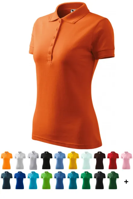 Damen elegantes Poloshirt, orange