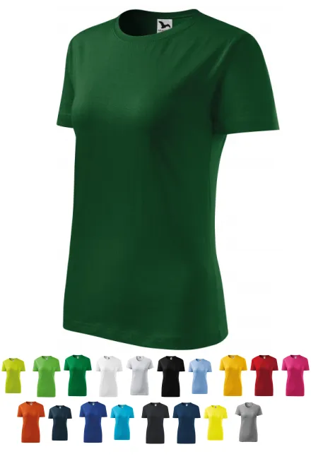 Damen klassisches T-Shirt, Flaschengrün