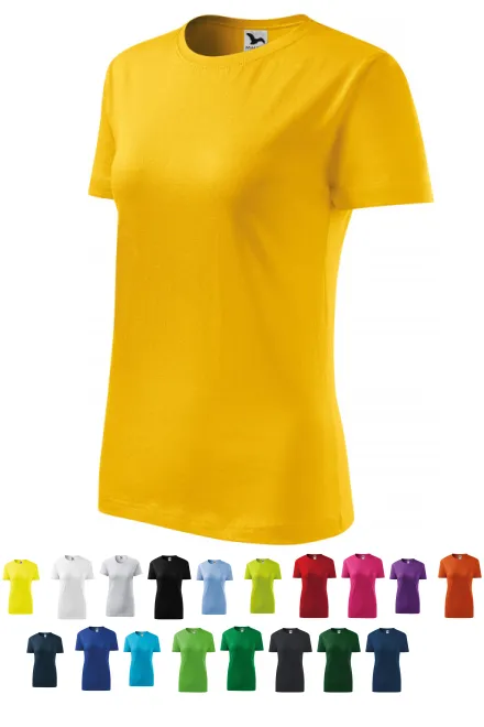 Damen klassisches T-Shirt, gelb