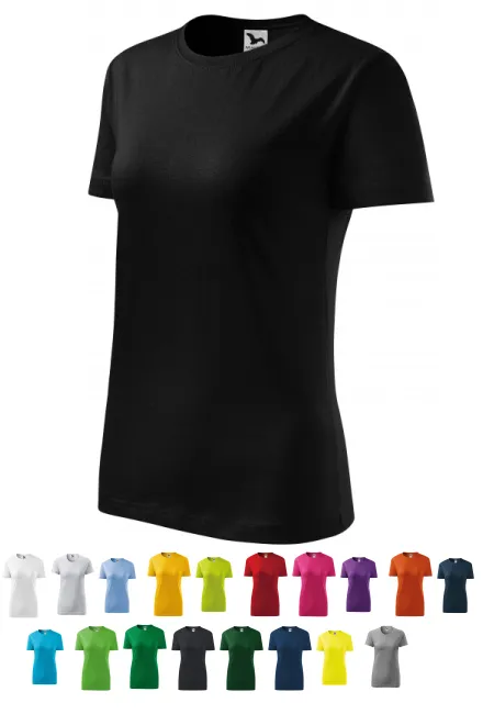 Damen klassisches T-Shirt, schwarz