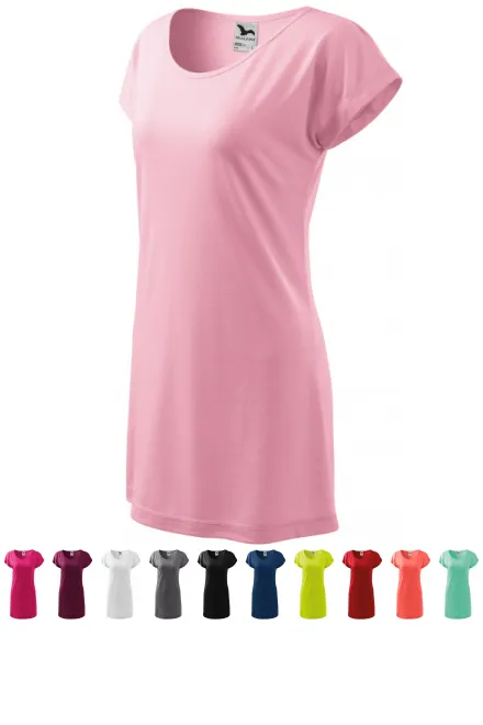 Damen langes T-Shirt/Kleid, rosa