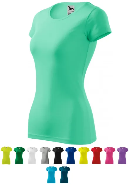 Damen Slim Fit T-Shirt, Minze