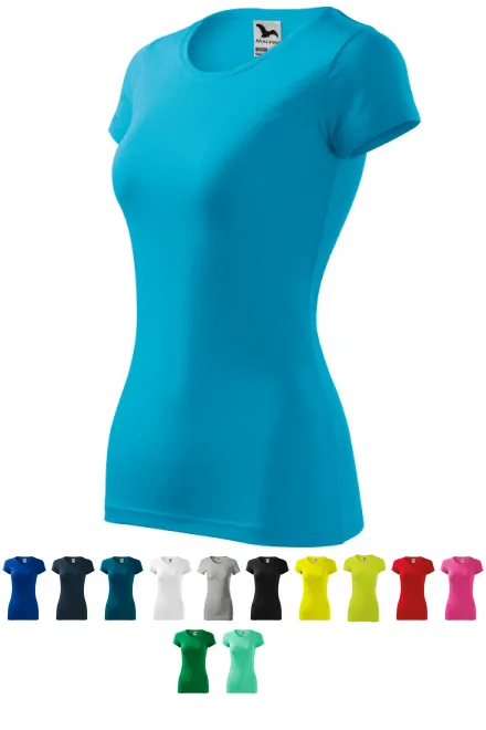 Damen Slim Fit T-Shirt, türkis