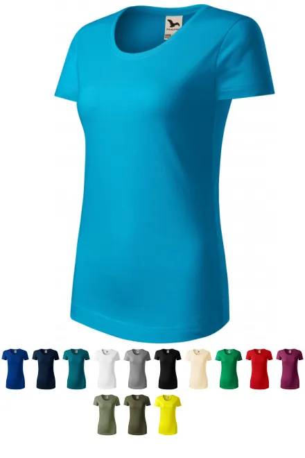 Damen T-Shirt, Bio-Baumwolle, türkis