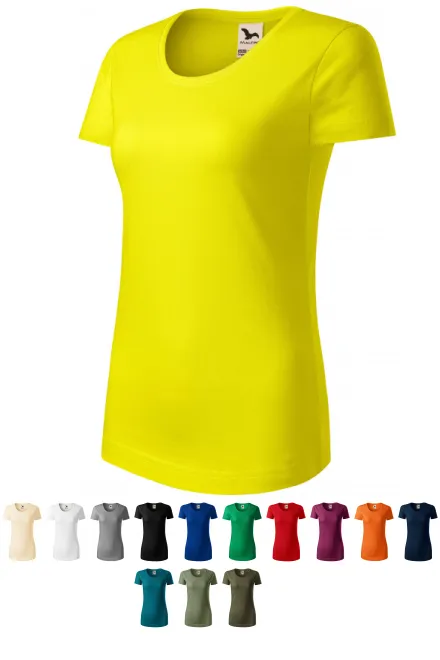 Damen T-Shirt, Bio-Baumwolle, zitronengelb