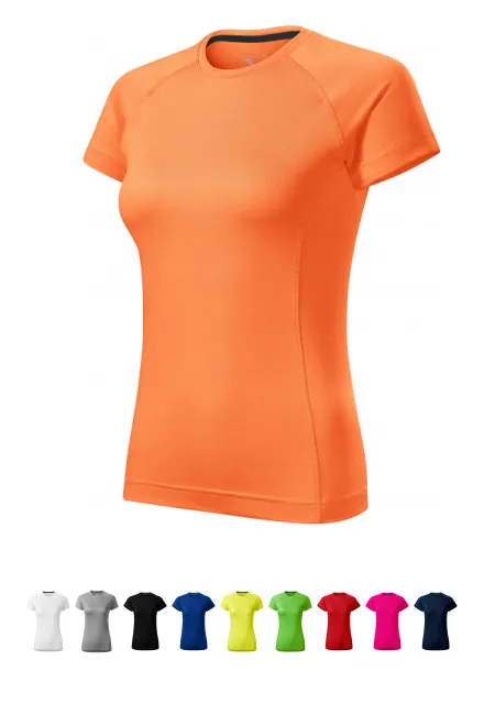 Damen-T-Shirt für den Sport, Neon Mandarine