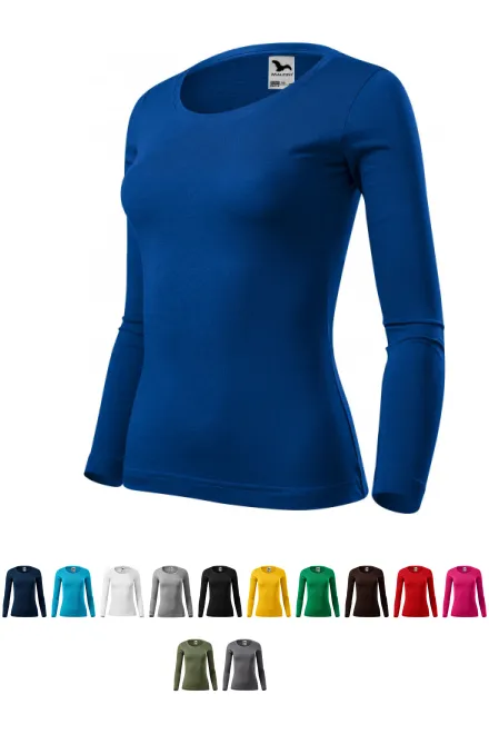 Damen T-Shirt mit langen Ärmeln, königsblau