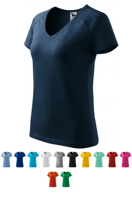 Damen T-Shirt mit Raglanärmel, dunkelblau