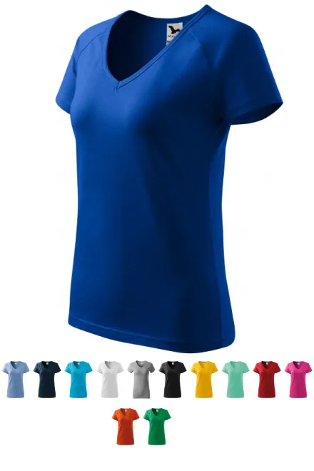 Damen T-Shirt mit Raglanärmel, königsblau