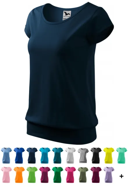Damen trendy T-Shirt, dunkelblau