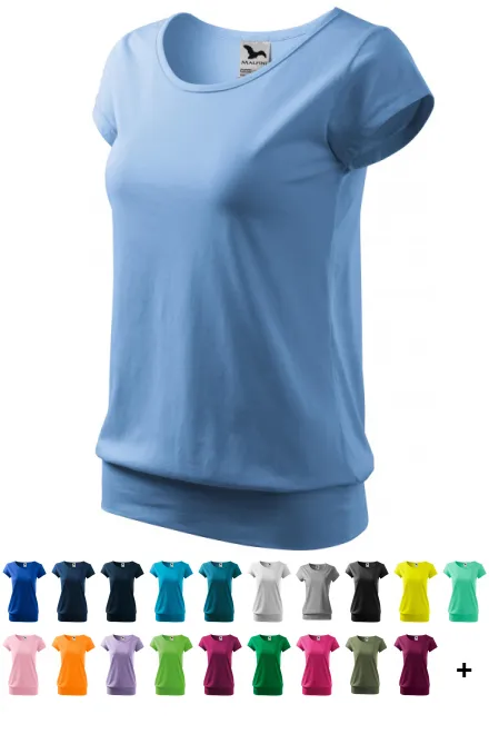 Damen trendy T-Shirt, Himmelblau