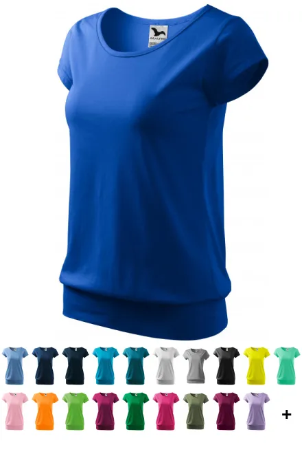 Damen trendy T-Shirt, königsblau