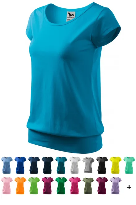 Damen trendy T-Shirt, türkis