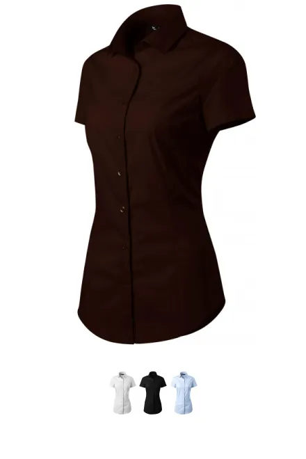Damenbluse Slim Fit, Kaffee