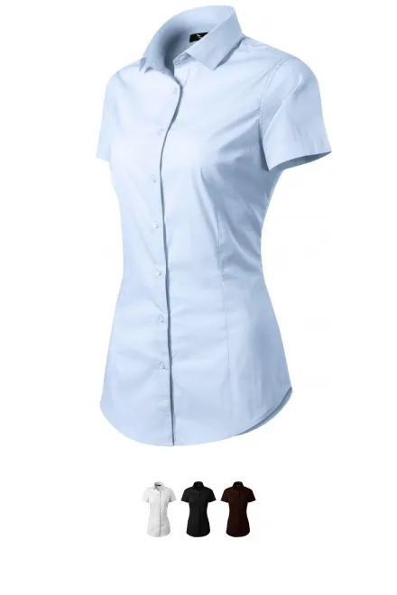 Damerbluse Slim fit, lyseblå