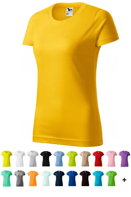 Dames eenvoudig T-shirt, geel