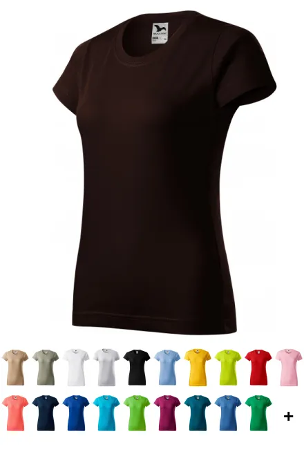 Dames eenvoudig T-shirt, koffie