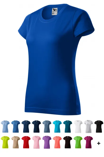 Dames eenvoudig T-shirt, koningsblauw