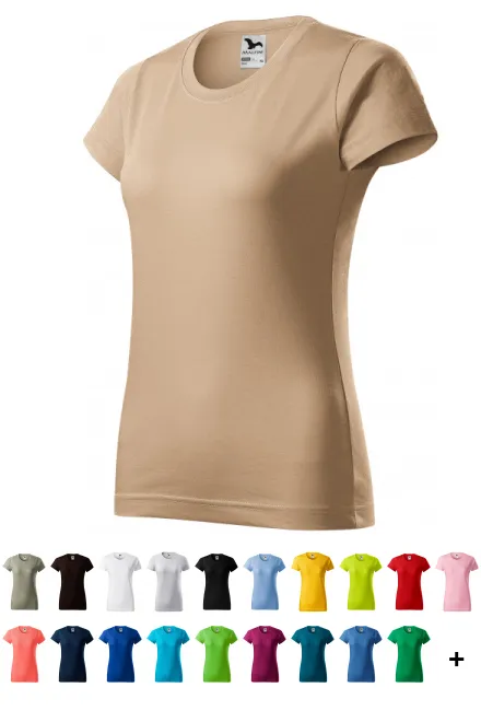 Dames eenvoudig T-shirt, sandy