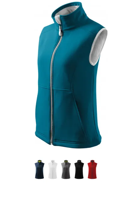 Dames nauwsluitend vest, donkerturkoois