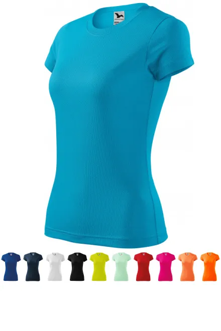Dames sport T-shirt, turkoois