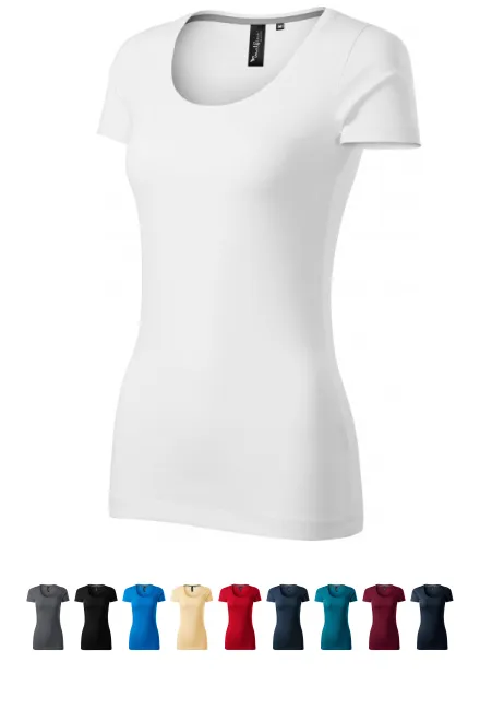 Dames T-shirt met decoratieve stiksels, witte