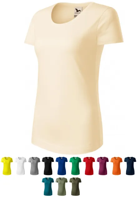 Dames T-shirt van biologisch katoen, amandel