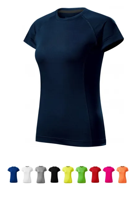 Dames T-shirt voor sport, donkerblauw