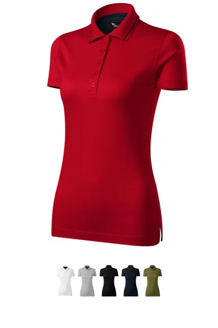 Dāmu elegants merserizēts polo krekls, formula red
