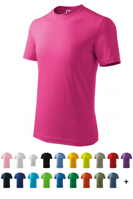 Das einfache T-Shirt der Kinder, himbeere