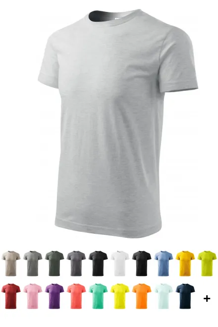 Das einfache T-Shirt der Männer, hellgrauer Marmor