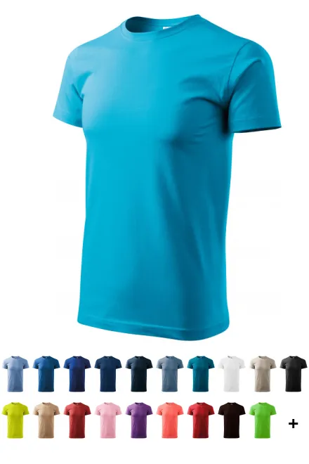 Das einfache T-Shirt der Männer, türkis