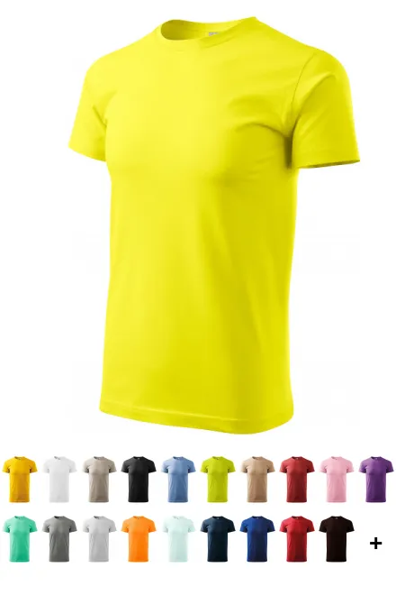 Das einfache T-Shirt der Männer, zitronengelb