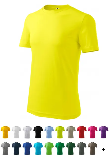 Das klassische T-Shirt der Männer, zitronengelb