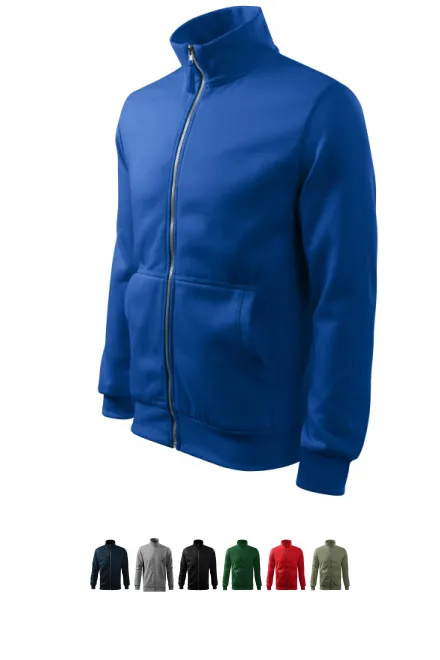 Eenvoudig herensweatshirt zonder capuchon, koningsblauw