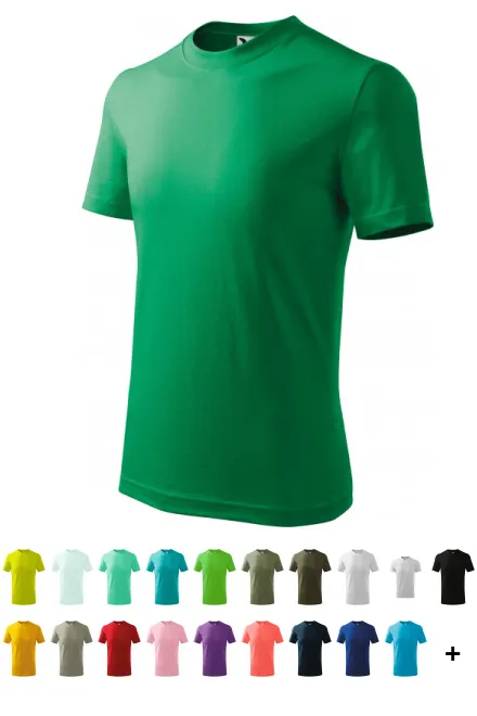 Eenvoudig kinder T-shirt, gras groen