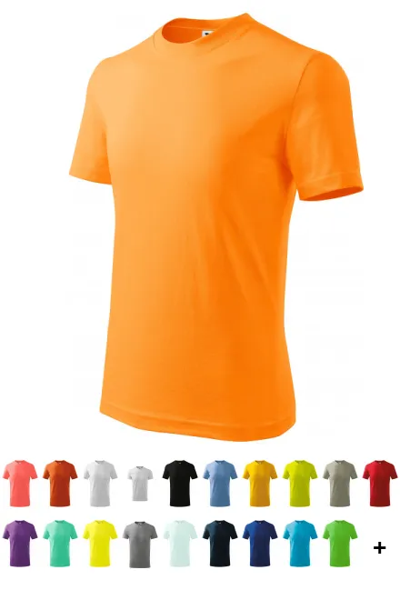 Eenvoudig kinder T-shirt, Mandarijn sinaasappel