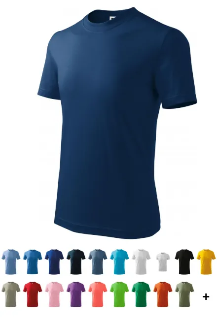 Eenvoudig kinder T-shirt, middernachtblauw