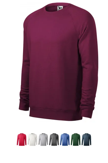 Eenvoudig sweatshirt voor heren, pruim marmer
