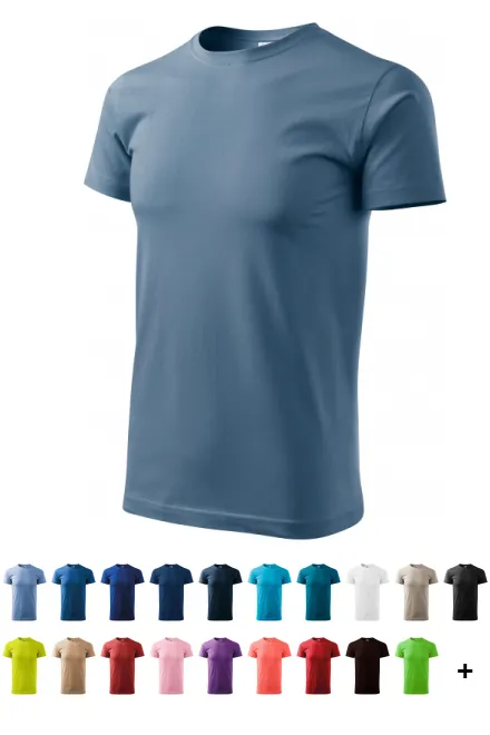 Eenvoudig T-shirt voor heren, denim