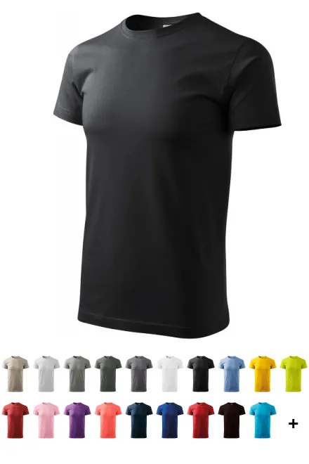 Eenvoudig T-shirt voor heren, ebbenhout grijs
